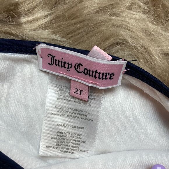 Juicy Couture Girls Toddler Flounce Top & Frill Bottom Two Piece Swimsuit/bikini - Picture 10 of 10